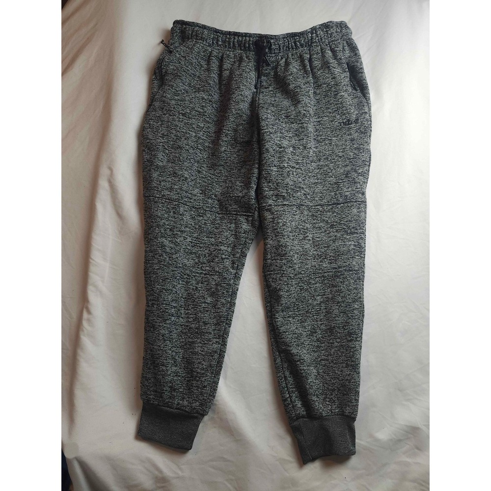 Mitre Mens Grey Space Dye Fleece Joggers XL Athletic Sweatpants Drawstring Cuffs